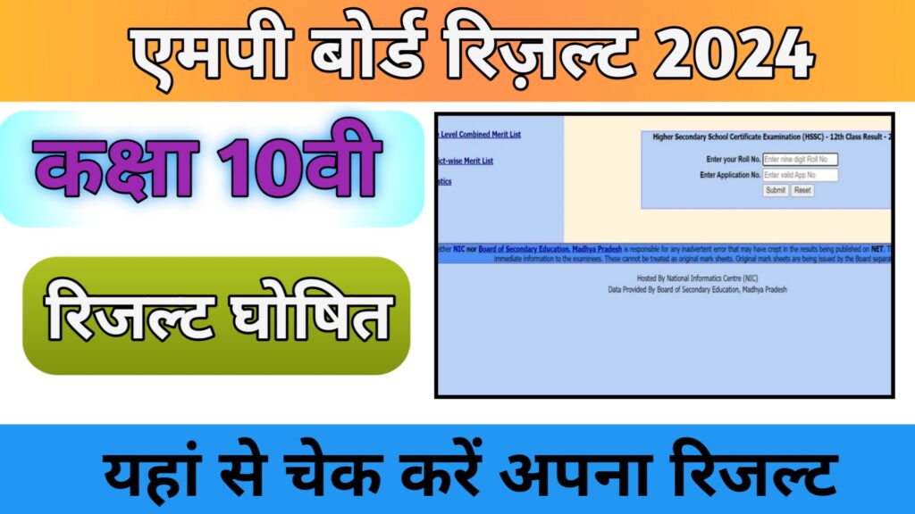 MP Board 10th Result 2024,