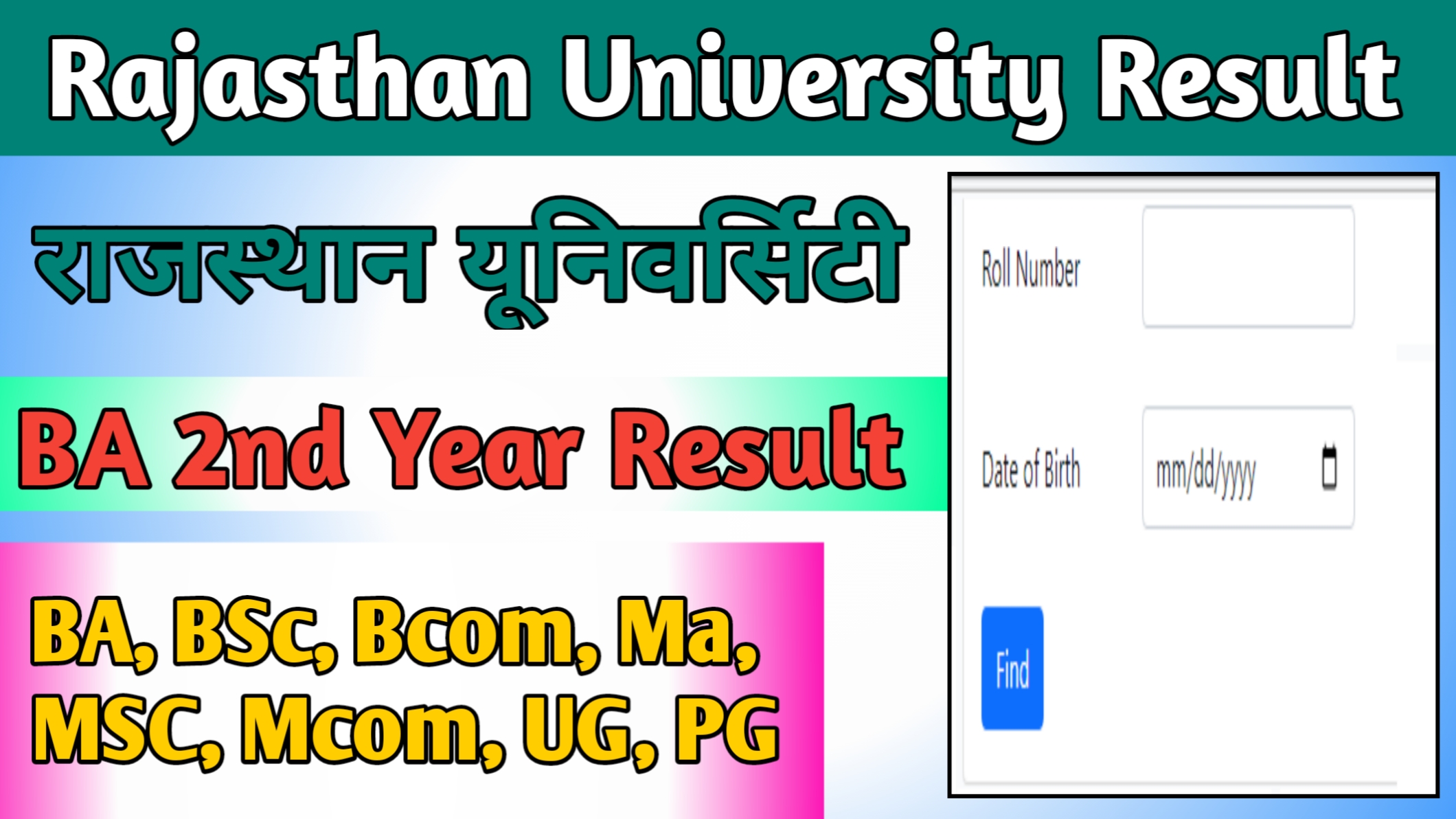 Rajasthan University BA