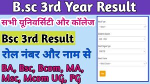 Bsc 3rd Year Result Download 2024