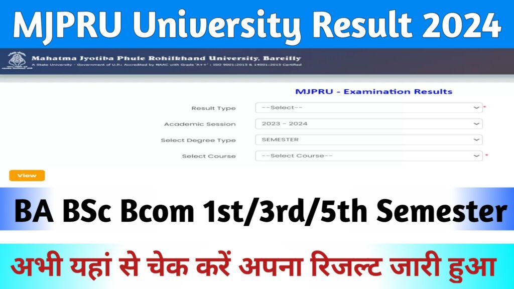 MJPRU Result 2024: {Declared}