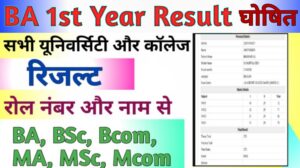 BA 1st Year Result 2024